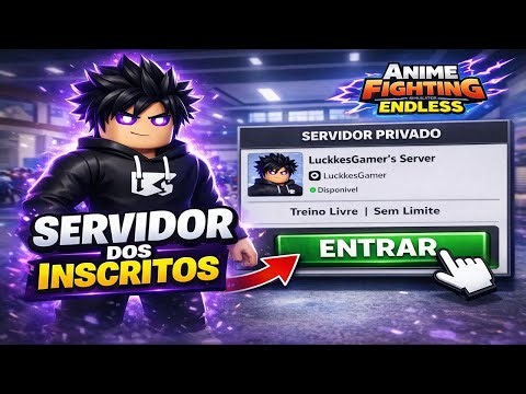ABRI UM SERVIDOR PRIVADO PRA TODOS OS INSCRITOS NO ANIME FIGHTING SIMULATOR ENDLESS