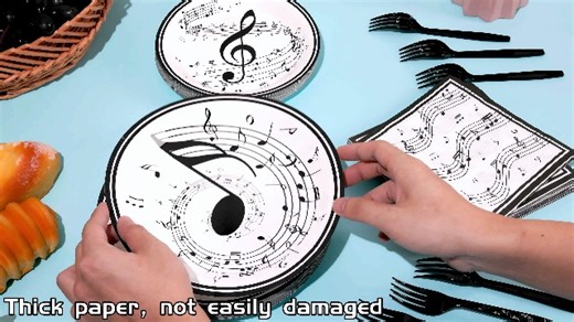 Watch Musical Note Plates Napkins Music Themed Party Tableware on Amazon Live