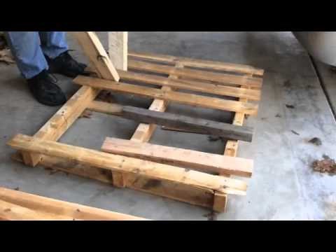 Pallet breakdown using 2 boards