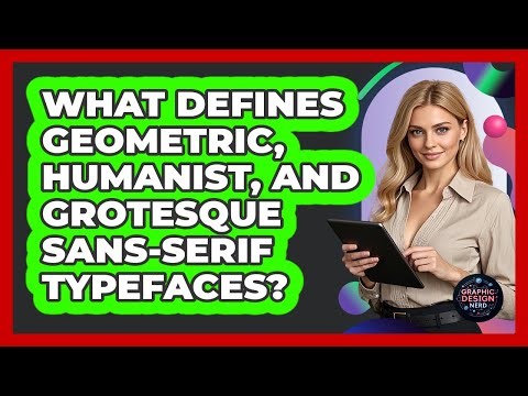 What Defines Geometric, Humanist, And Grotesque Sans-Serif Typefaces?