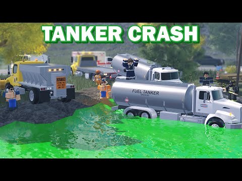 Tankers CRASH into lake... Chemicals SPILL into water! | ERLC Liberty County (Roblox)