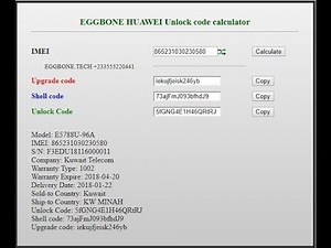 HUAWEI V4 AND V5 UNLOCK CODE CALCULATOR / GENERATOR BY IMEI