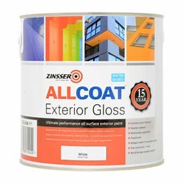 Zinsser Allcoat Exterior Gloss Water Based White 2.5L