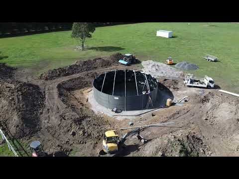 Kingspan 365,000lt water tank installation