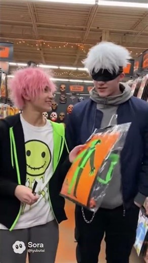 gojo and yuji go costume shopping