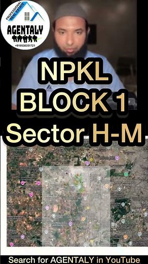 NPKL Block 1 Sectors H to M | Google Maps Overlay + Full Layout Plan (Plots 1 to 4031)