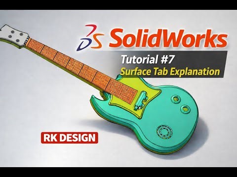 SOLIDWORKS beginners surface tab | tutorial #solidworkstutorial #rkdesign #cad