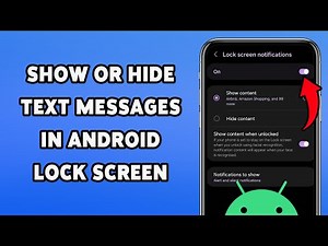 How To Show Or Hide Text Messages In Android Lock Screen 2025 | Manage Notifications Visibility