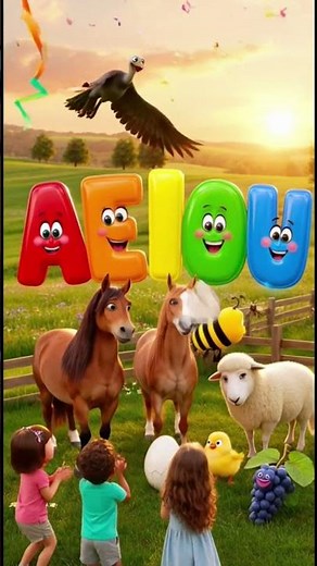 AEIOU ON THE LITTLE FARM SHORT 1 - LITTLE WORDS FOR THE LITTLE ONES #aeiou