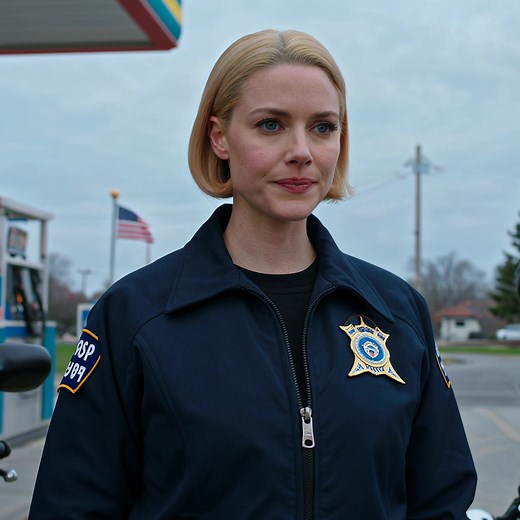 Bikers Challenge A Quiet Policewoman At A Gas Station, Unaware She’s A Combat Veteran The sunset fog rolled in from the Atlantic and settled over the Sunset Gas & Go like gauze. Pump 3 clicked to an even forty. Katherine “Kate” Morgan—dark jacket, hair pulled back, expression unreadable—watched the total in the glass while the station’s fluorescent canopy hummed above her and a small U.S. flag snapped once in the onshore wind. Inside, Tom, the silver-haired owner, restocked coffee, glancing out 