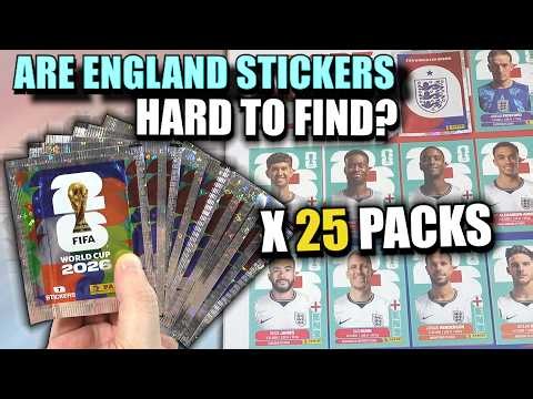 ARE THESE THE RAREST STICKERS? Panini WORLD CUP 2026 Sticker Pack Opening | Hunting England Stickers