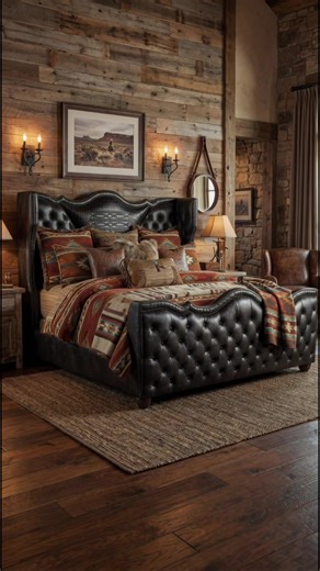 Midnight Caiman. Where modern rustic meets luxury lodge living. 🖤 This isn’t just a bed — it’s a statement piece built for bold interiors. Handcrafted. Custom-built. Nationwide shipping available. 🔗 thevaultrustic.co | 📞 972-849-4276 #bedroomdesign #customfurniture #westernstyle #RusticLuxury #bootstitch