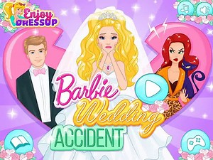 《〒》♣ Barbie wedding accident game - Princess Barbie wedding dress repair game