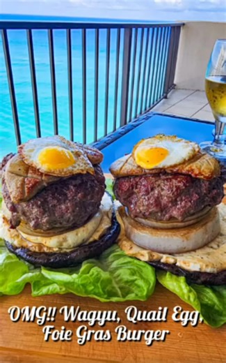 Ultimate wagyu burger with quail egg & foie gras: A gourmet experience