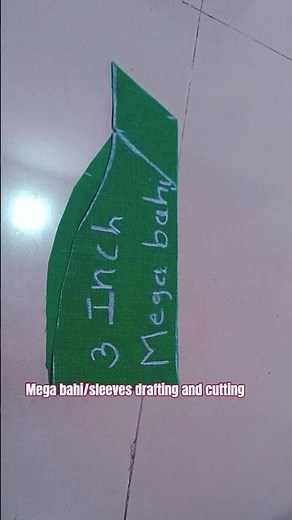 3 inch mega sleeves drafting and cutting #shorts #sleeves cutting for blouse #short sleeves cutting