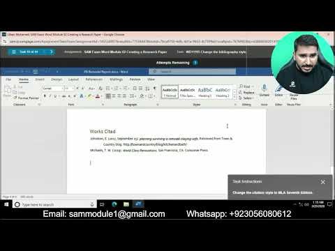 SAM Exam Word Module 02 Creating a Research Paper