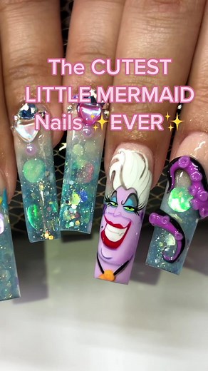 Slaying Little Mermaid Nails: Ocean-Inspired Nail Art | Snack With M3ly