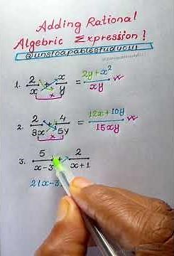Learn how to add rational algebraic expressions step by step with easy examples. Perfect for student