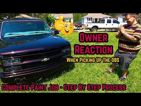 Black Cherry Pearl Complete Paint Job From Start To Finish OBS CHEVY SILVERADO TRUCK PROJECT BUILD