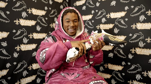 Saints players unbox custom cleats for the 2023 My Cause My Cleats initiative