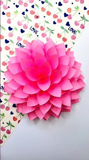 How to make a paper flower with sticky notes 🌸 easy Papercraft flower 🥰 #stickynote #papercraft