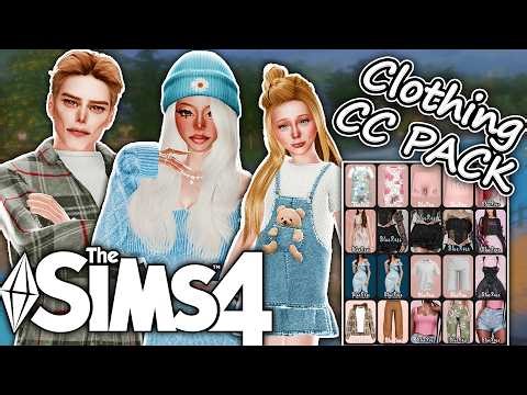 sims 4 ALPHA CAS cc folder female & male & infant toddler child kids clothing / ALL IN ONE CC PACK