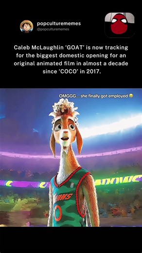 Caleb McLaughlin’s ‘GOAT’ tracks for record-breaking opening best for animation since ‘COCO’ #goat