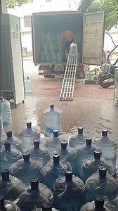 This is one way to easily unload gallons from a truck using simple tools.