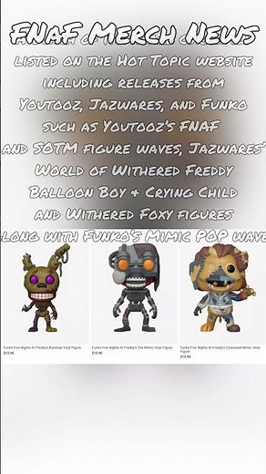 New FREDDY Wallet + Hot Topic FNaF #fnaf #hottopic #news