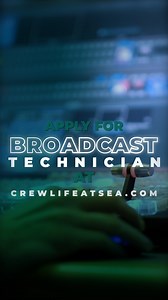 🎥 Now Hiring: Broadcast Technician 🎥 Set sail and take your media skills to the next level — at sea! 🌊 We're looking for a tech-savvy Broadcast Technician to join our onboard team. If you have experience in video production, live broadcasting, and AV systems, this is your chance to work while exploring the world! 🛠️ Strong background in broadcasting & AV 🎬 Knowledge of editing, cameras, and control rooms 🌍 Ready for a global adventure on a cruise ship Bring your talent to the spotlight — a