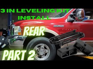 rear 3 inch leveling kit / lift kit install on a Ford excursion rwd