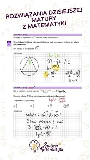 Have you passed your 2026 Matura exam in mathematics? 🔥 #maths #paulinaodmatematyki #maturamatema...