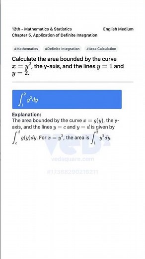 Calculating Area with Definite Integration Math 12th