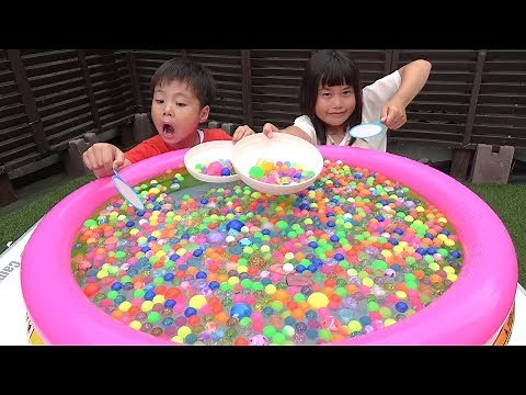 縁日のスーパーボールすくいをしたよ♬