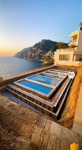 Luxury Infinity Pool Construction Timelapse | Amalfi Coast Villa