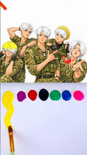 Military Dance Trend 🪖 Demon Hunters Color Smash Hair Change ✨ #shorts #kpop