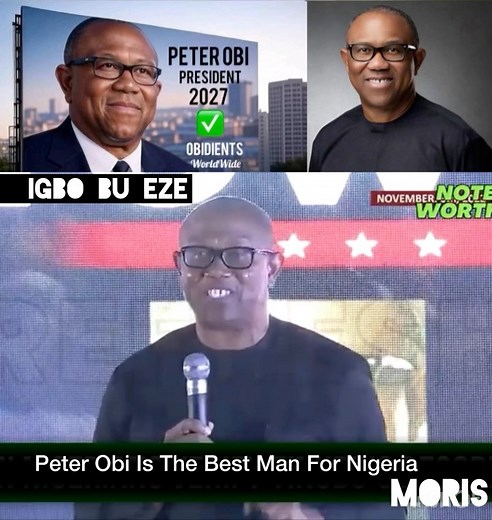 2K views · 61 reactions | Peter Obi is the man that can solve the insecurity problems in Nigeria. See why he MUST BE PRESIDENT & not Vice---Igbo Bu Eze---Peter Obi President 2027 | Igbo Bu Eze | Facebook