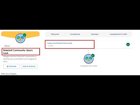 MuleSoft Community: Quick Look | Salesforce Trailhead