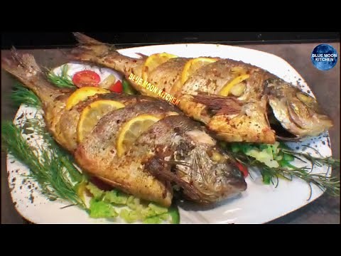 DORADE FISH (SEA BREAM) OVEN BAKED || BUTTER LEMON SAUCE || BLUE MOON KITCHEN