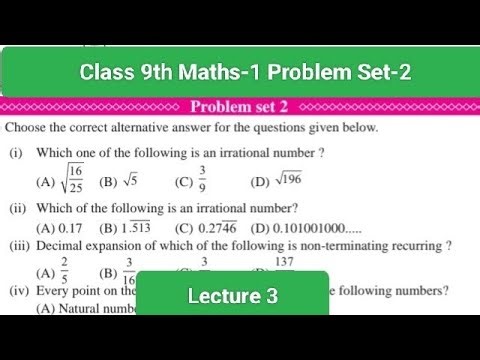 Class 9th Maths-1 Chapter-2 Real Numbers Problem Set-2 @ F.N Tutorial