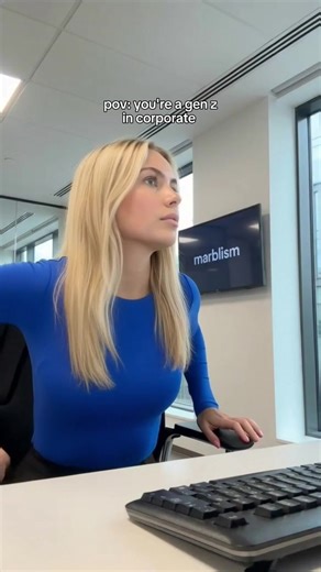 Corporate chairs were not designed for us Gen Z 🤣 Thats why I use Marblism so it handles the admin while I can focus on surviving office ergonomics. Agree? 😭 #officetok #office #officehumor #corporate #corporatelife #worktok #fyp