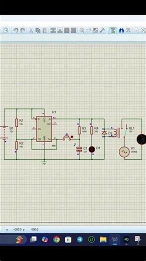 One-Button Toggle Switch in 30s! 🔥 | 555 Timer Circuit in Proteus