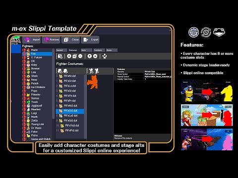 m-ex Slippi Template Tutorial (more skins for Melee online)