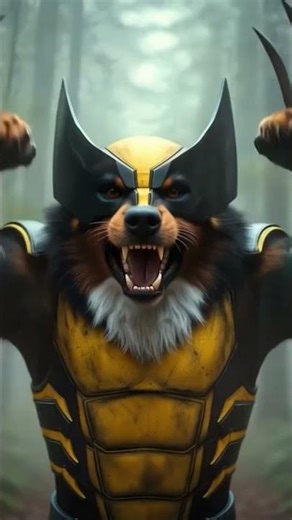 Bernese Wolverine: The Ultimate Furry Hero! 🐶 #dog #ai #aivideo #shorts #superhero #fyp #wolverine