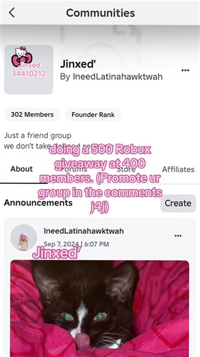 500 Robux Giveaway for Roblox Group Members