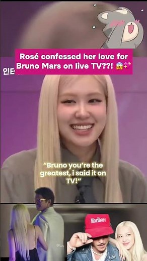 Rosé couldn't hold back her admiration for Bruno Mars during this iconic TV interview! 😱💖