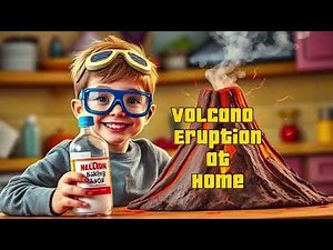 Easy Volcano Eruption Science Experiment for Kids! 🌋 DIY at Home! #VolcanoExperiment #ScienceForKid