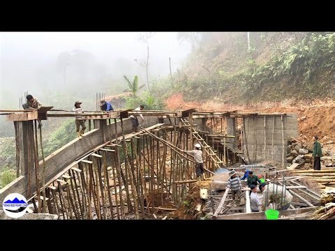 Cầu Làng Mảnh (T84) Giai đoạn hình thành giải xong đà ngang - Bà con thạo việc đóng đinh ầm ầm