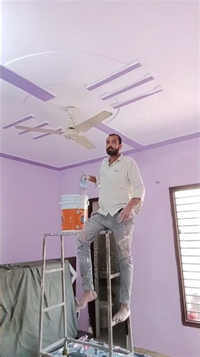 purple ceiling paint #painting #shorts #viral #viralshorts