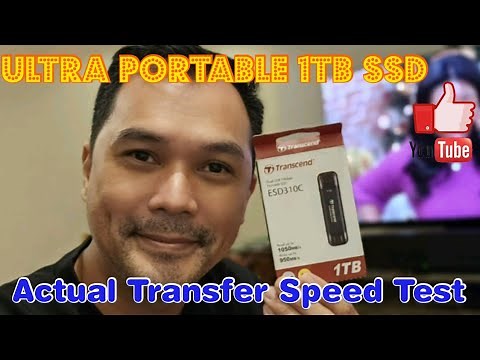 Transcend ESD310C Dual USB Ultra 1TB Portable SSD : Unboxing and Actual Transfer Test